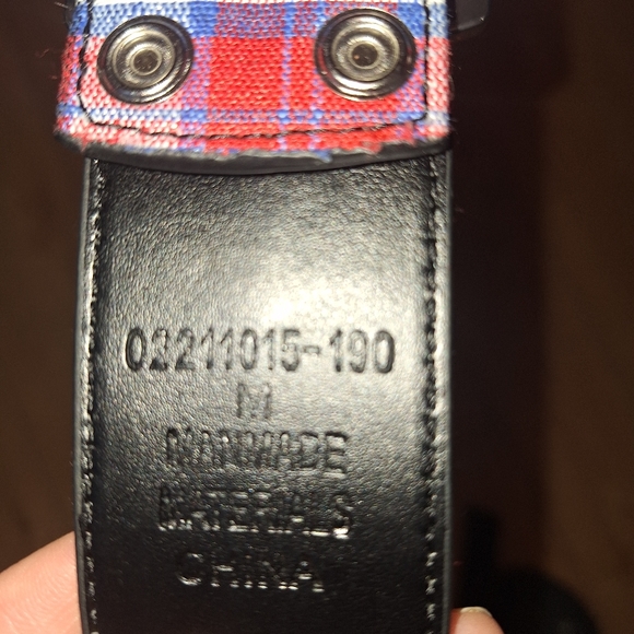 NWT punk rock studded plaid belt - Picture 3 of 5